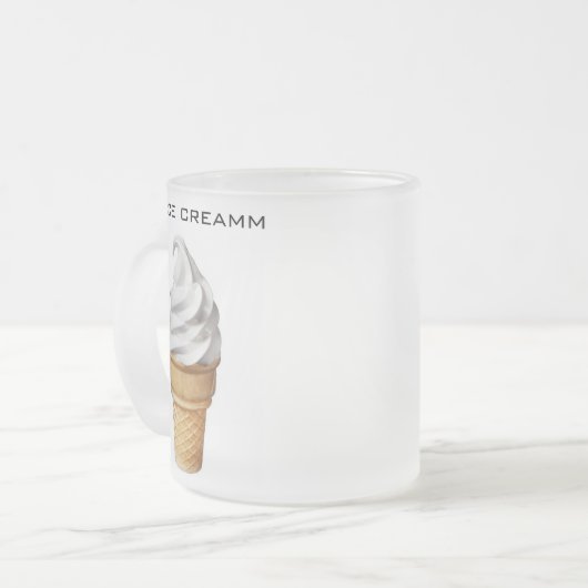 Lt. Dan icecream cup Matglas Koffiemok (Voorkant links)