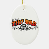 Lt. Dan's Tiki Bar en Pool Oasis Bikini Babe Keramisch Ornament (Achterkant)
