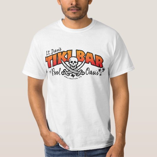 Lt. Dan's Tiki Bar en Pool Oasis Merchandise T-shirt (Voorkant)