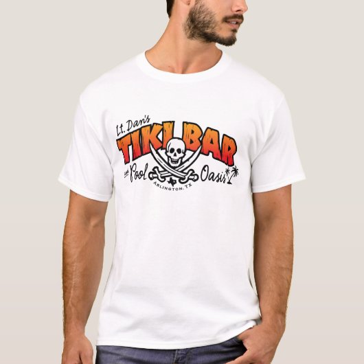 Lt. Dan's Tiki Bar en Pool Oasis Merchandise T-shirt (Voorkant)