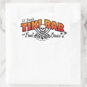 Lt. Dan's Tiki Bar & Pool Oasis Merchandise Ovale Sticker (Tas)