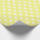 Lt Geel en Witte Stippen Patroon Cadeaupapier (Hoek)