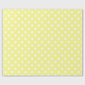 Lt Geel en Witte Stippen Patroon Cadeaupapier (Vlak)