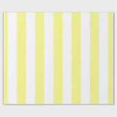 LT Geel Wit Extra Groot Streeppatroon Cadeaupapier (Vlak)