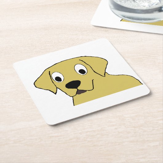 LT gele cartoon Kartonnen Onderzetters (Schuin)