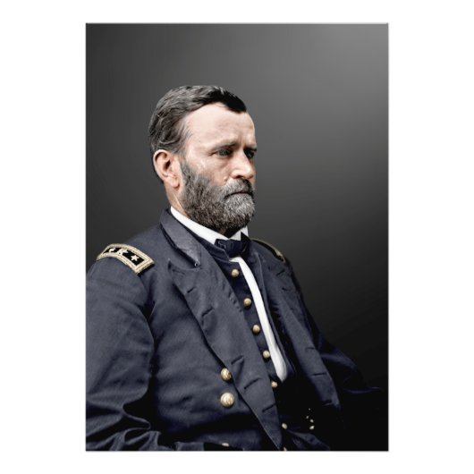 Lt. General Ulysses S. Grant Foto Afdruk (Voorkant)