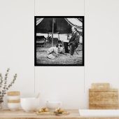 Lt. George A. Custer & Dog op het schiereiland, VA Poster (Keuken)