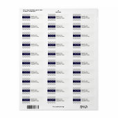 Lt Gray Med Gray White Chevron Navy Name Monogram Etiket (Full Sheet)