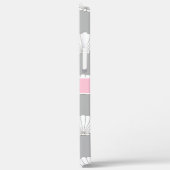 Lt Gray | Roze lamschelpen Seashells Monogram Case-Mate iPhone Case (Achterkant / Links)