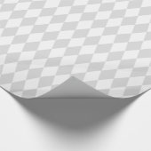 Lt Gray White Harlequin Diamond Pattern Cadeaupapier (Hoek)