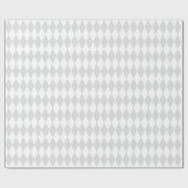 Lt Gray White Harlequin Diamond Pattern Cadeaupapier (Vlak)