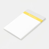 Lt Gray White Polka Dots Pineapple Name Monogram Post-it® Notes (Schuin)