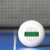 Lt Gray White Stripe Forest Green Naam Monogram Pingpongbal (Net)
