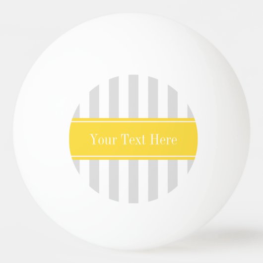 Lt Gray White Stripe Pineappel Name Monogram Pingpongbal (Voorkant)