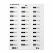 Lt Gray Wht Chevron Black Naam Monogram Etiket (Full Sheet)