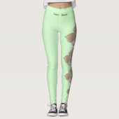 Lt Green New Mexico State Flower Yucca Leggings (Voorkant)