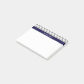 Lt Grey Wh3D Kijk naar de kubussen Navy Blue Name  Post-it® Notes (Schuin)