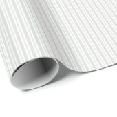 Lt grijs wit neven stripe patroon cadeaupapier (Rol Hoek)