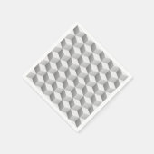 LT grijs wit schaduwrijke 3D look blokjes Servetten (Hoek)