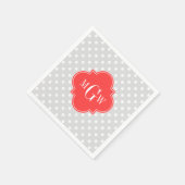 Lt. het Grijs-witte Koraal Rode Quatrefoil 3 van Servetten (Hoek)