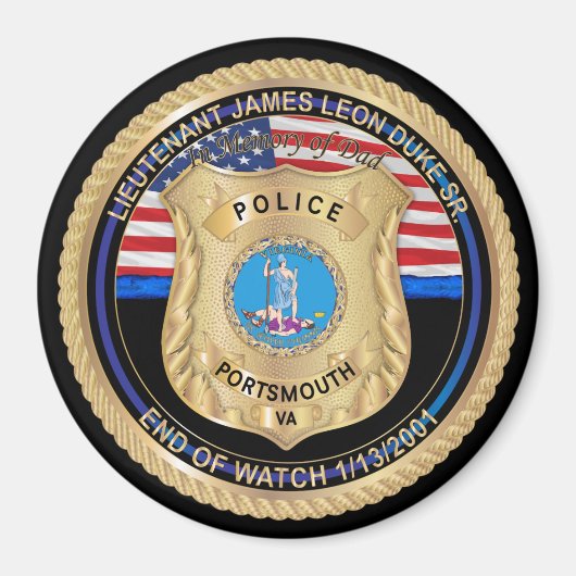 Lt. James Duke Sr Magnet (Voorkant)