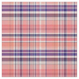 Lt Koraal Marine Wht Preppy Madras Stijl Plaid SZ3 Stof