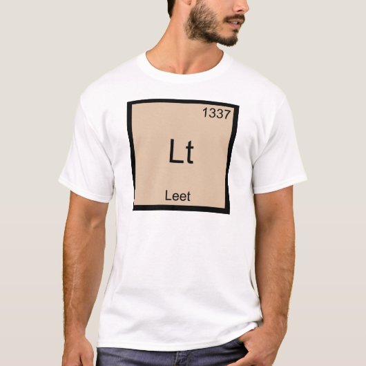 Lt - Leet Grappig Chemie Element Symbool T-Shirt (Voorkant)