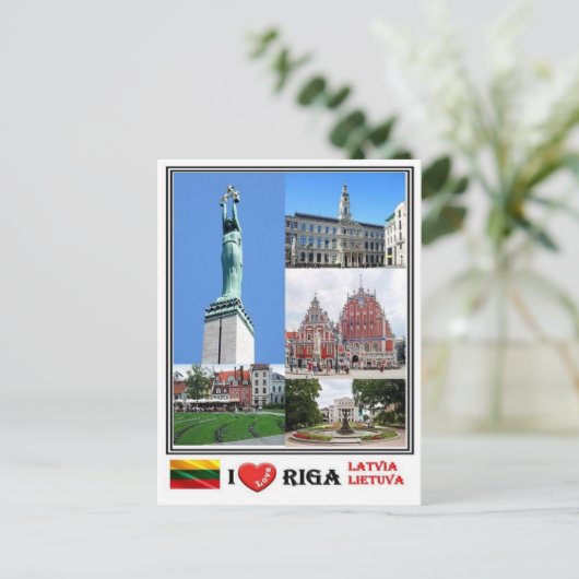 LT Letland Litouwen - Riga - Briefkaart (Staand voorkant)