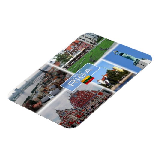 LT Litouwen Letland Lietuva - Riga - Magneet (Linkerzijde)