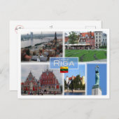 LT Litouwen - Riga Letland Lietuva - Briefkaart (Voorkant / Achterkant)