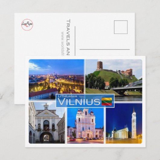 LT Litouwen - Vilnius - Briefkaart (Voorkant / Achterkant)