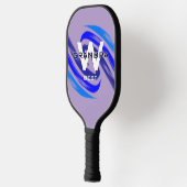 Lt Paarse Beste Opa met Monogramed initialen Pickleball Paddle (Links)