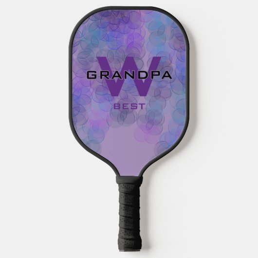 LT paarse Opa Monogramed Pickleball Paddle (Voorkant)