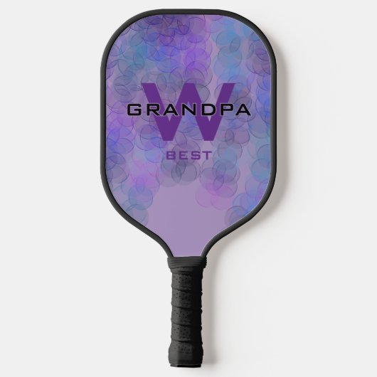 LT paarse Opa Monogramed Pickleball Paddle (Achterkant)