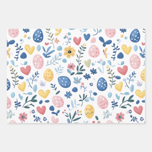 LT Pink Easter Wrapping Paper Sheet Set – 19 "x29" (Voorkant)