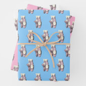 Lt roze Ballerina Shoes En Pointe FL DIY BG Inpakpapier Vel (In situ)