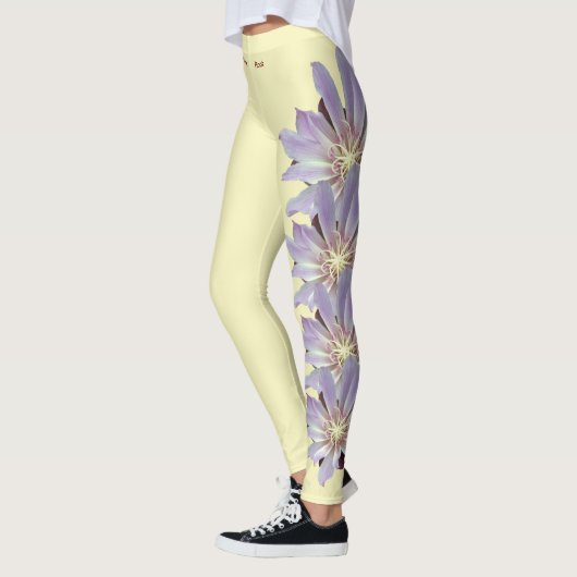 Lt Yellow Montana Bitterroot State Flower Leggings (Links)