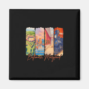 Ltimore Maryland Reizend Schilderstreek Souvenir V Magneet