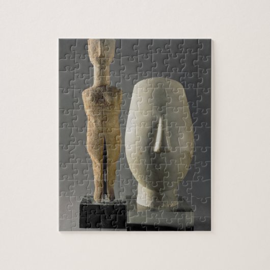 (Lto R) Figurine met gekruisde armen, Cycladic; ho Legpuzzel (Verticaal)
