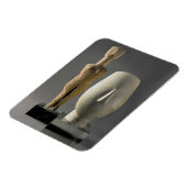 (Lto R) Figurine met gekruisde armen, Cycladic; ho Magneet (Linkerzijde)