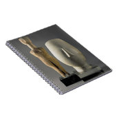 (Lto R) Figurine met gekruisde armen, Cycladic; ho Notitieboek (Rechterzijde)