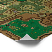 LttP Dark Wereldkaart Poster (Hoek)