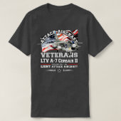 LTV A7 Corsair II lichte aanval vliegtuig T-shirt (Design voorkant)