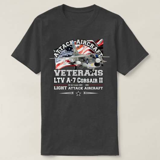 LTV A7 Corsair II lichte aanval vliegtuig T-shirt (Design voorkant)