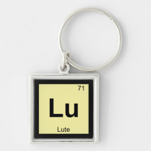 Lu - Luitmuziek Chemie Periodiek Systeem Symbool Sleutelhanger