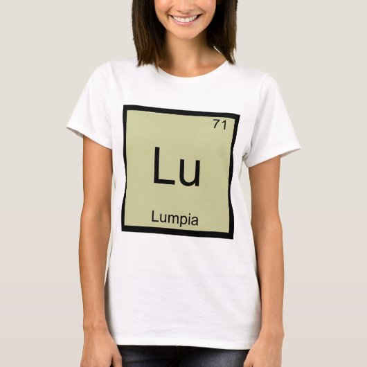Lu - Lumpia Grappig Chemie Element Symbool T-shirt (Voorkant)