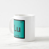 Lu - Lutefisk Chemistry Periodic Table Symbol Fish Koffiemok (Voorkant links)