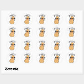 Lu-not-ic Grappige Pindapuns Ronde Sticker (Vel)
