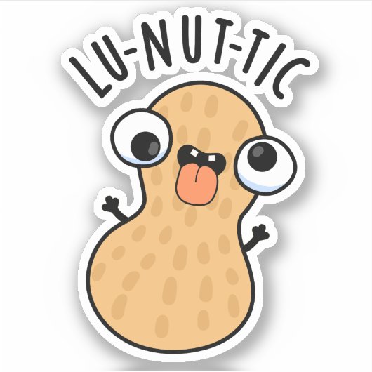 Lu-not-ic Grappige Pindapuns Sticker (Voorkant)