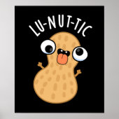 Lu-nut-ic grappige pindasaus donker BG Poster (Voorkant)